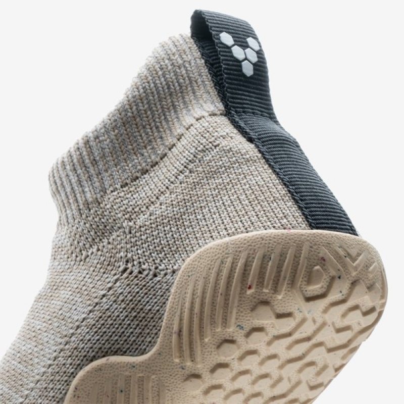 Vivobarefoot Pluma Knit Kids Grey | 52301ELAU