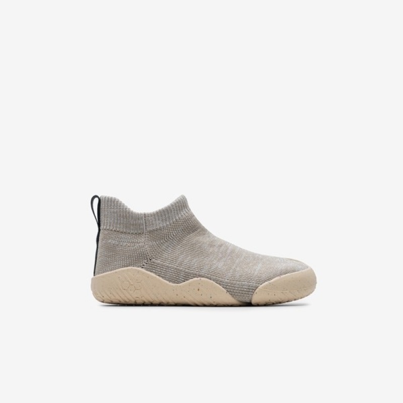 Vivobarefoot Pluma Knit Kids Grey | 73218OFPT